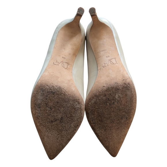 Diane Von Furstenberg High Heels Shoes Nude Beige Smooth Leather Women's 9.5 - Picture 9 of 12